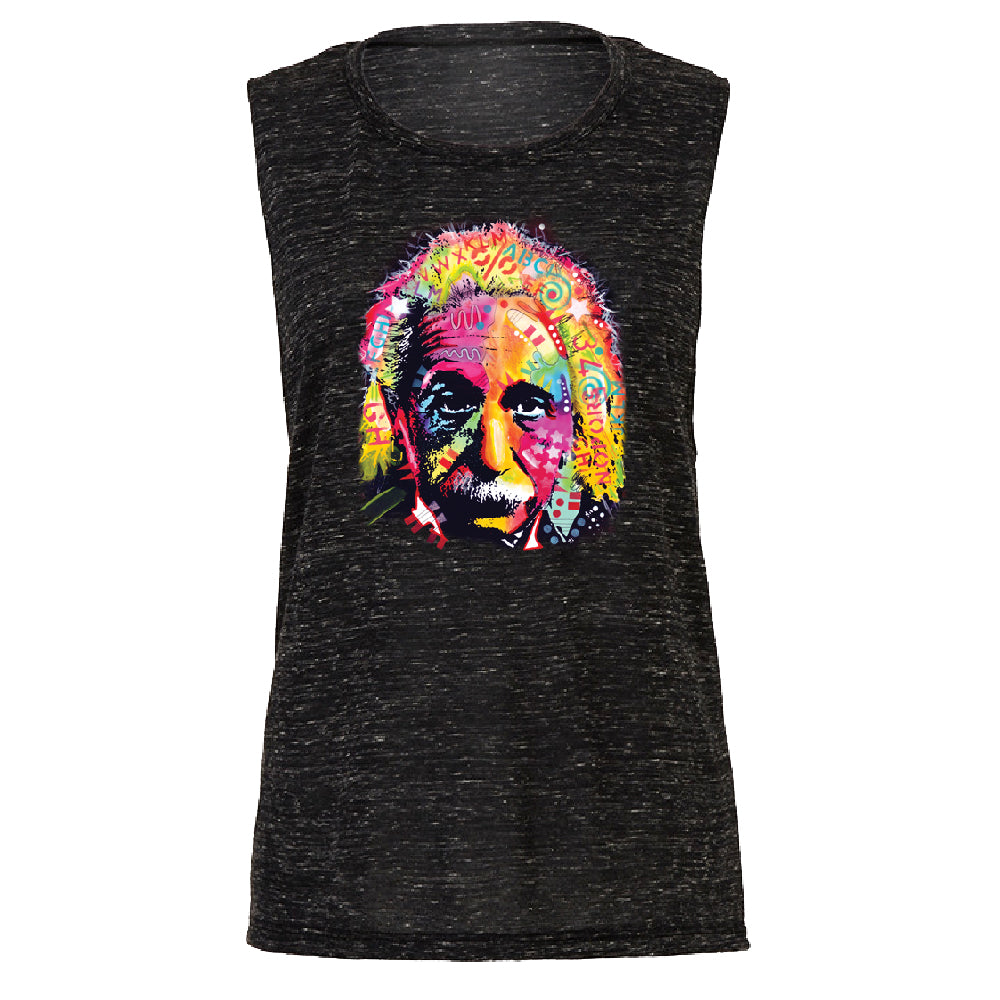 Colored Einstein Women's Muscle Tank Official Dean Russo Tee 