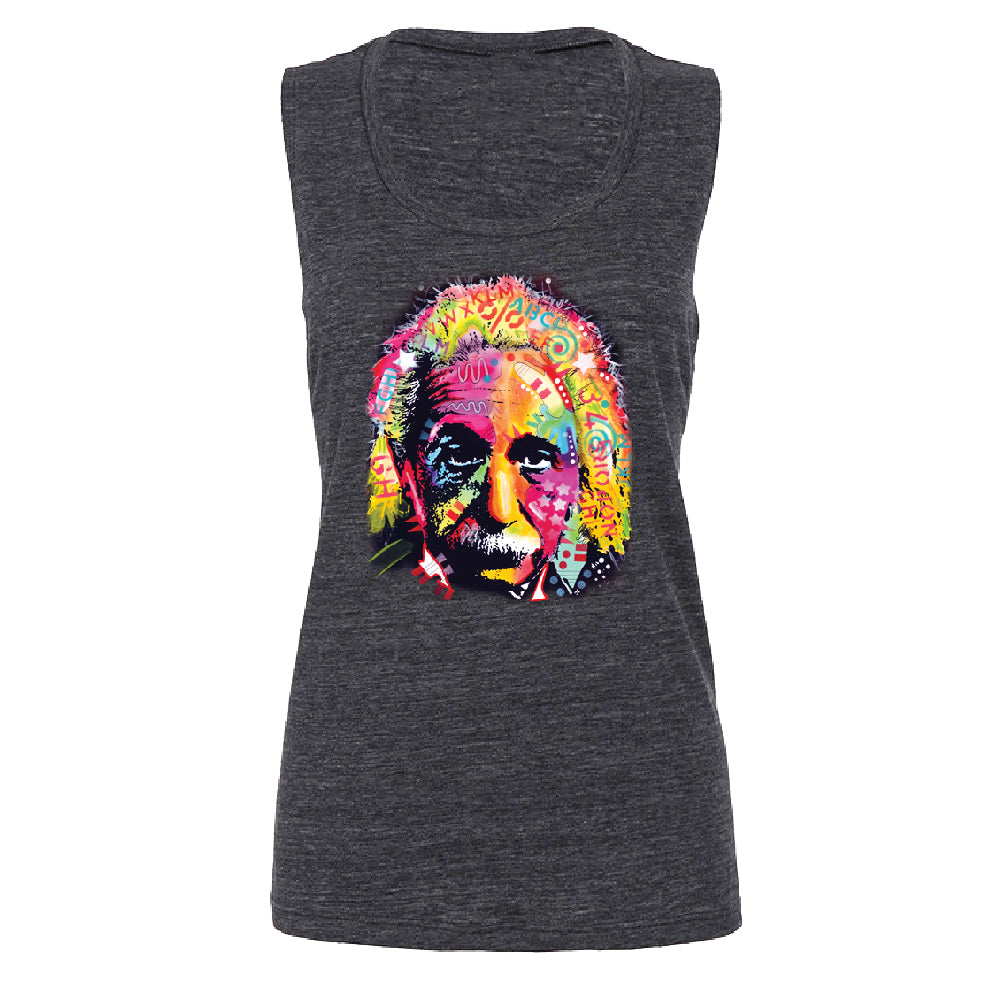 Colored Einstein Women's Muscle Tank Official Dean Russo Tee 