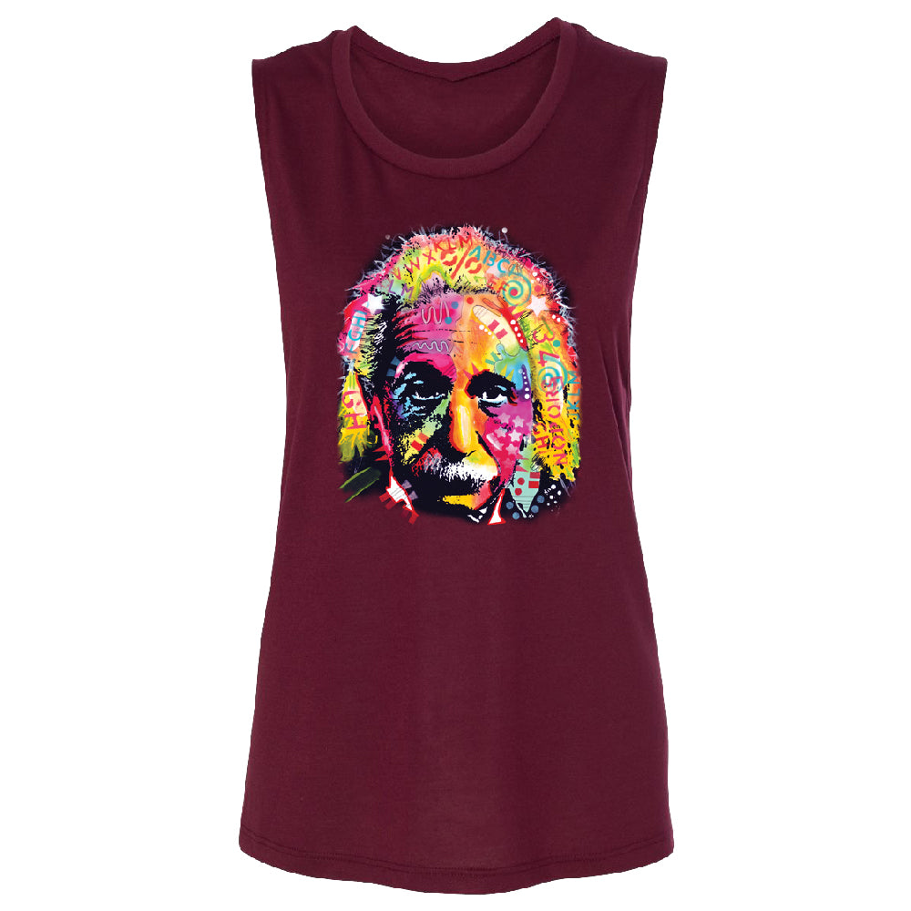 Colored Einstein Women's Muscle Tank Official Dean Russo Tee 