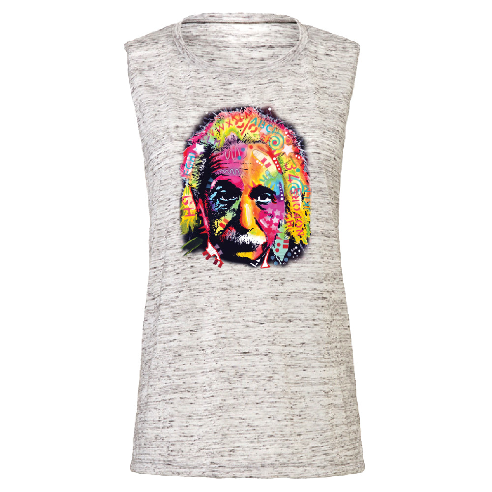 Colored Einstein Women's Muscle Tank Official Dean Russo Tee 