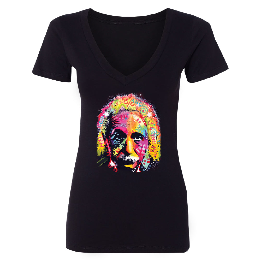 Colored Einstein Women's Deep V-neck Official Dean Russo Tee 