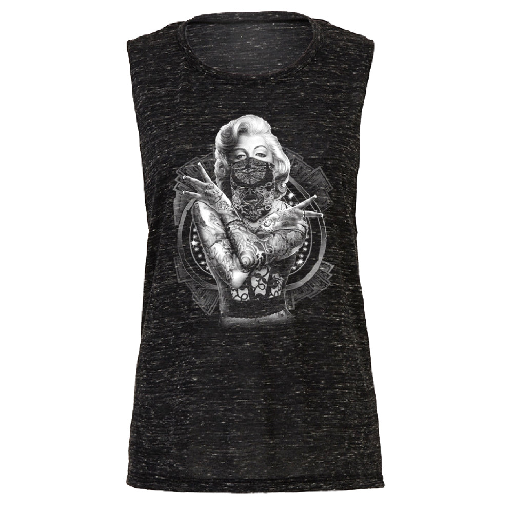 Marilyn Monroe West Side Gang Women's Muscle Tank Blonde Bombshell Tee 