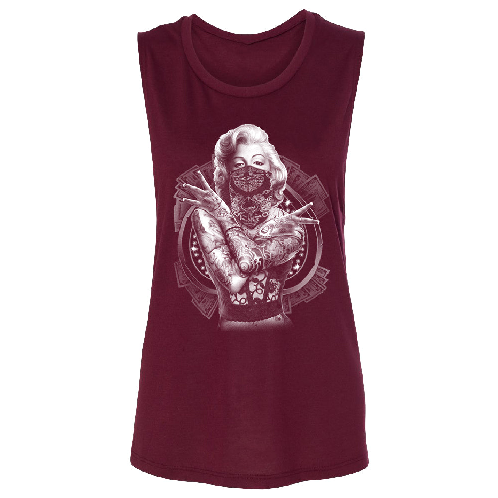 Marilyn Monroe West Side Gang Women's Muscle Tank Blonde Bombshell Tee 