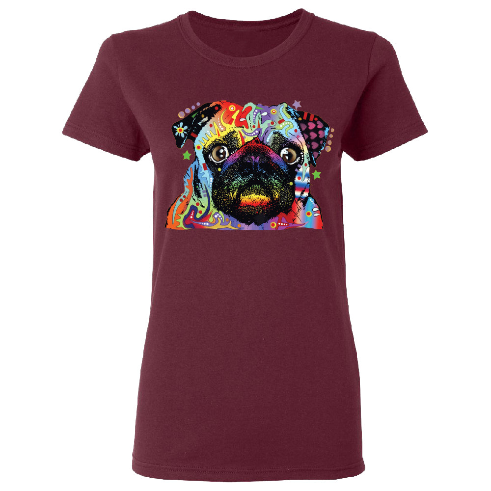 Official Dean Russo Colorful Pug Women's T-Shirt 