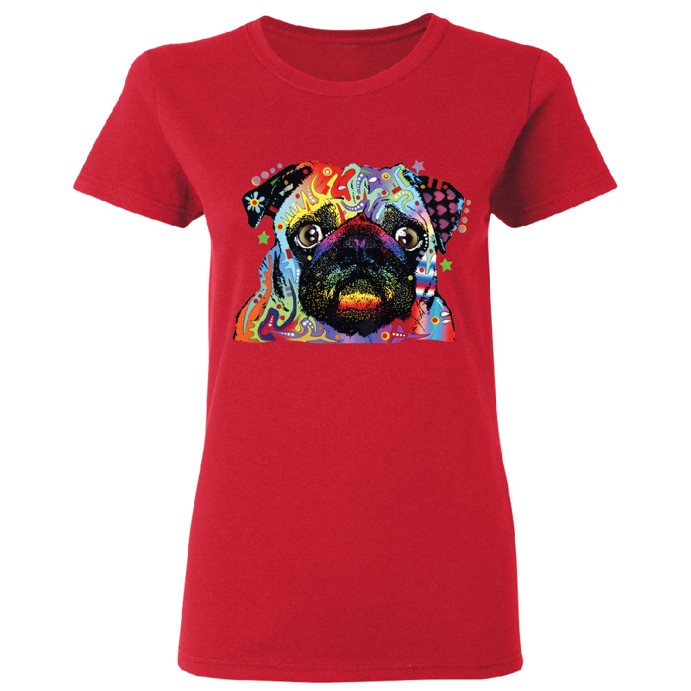Official Dean Russo Colorful Pug Women's T-Shirt 