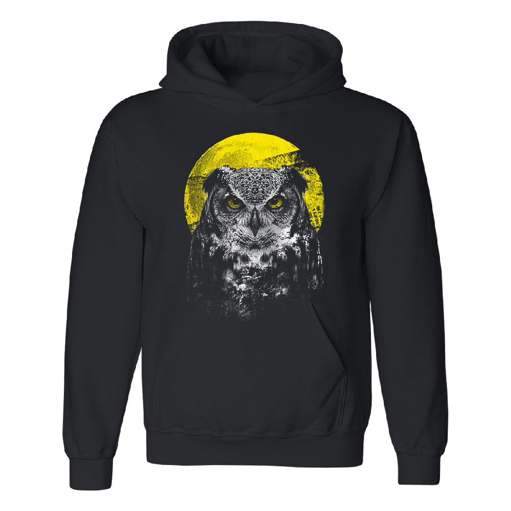 Night Warrior Owl Unisex Hoodie Full Moon Angry Owl Sweater 