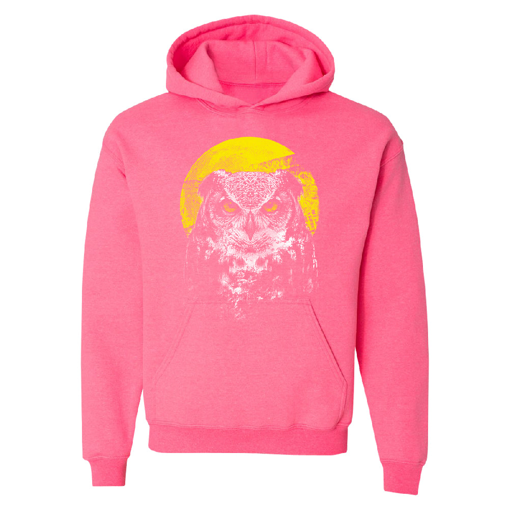 Night Warrior Owl Unisex Hoodie Full Moon Angry Owl Sweater 