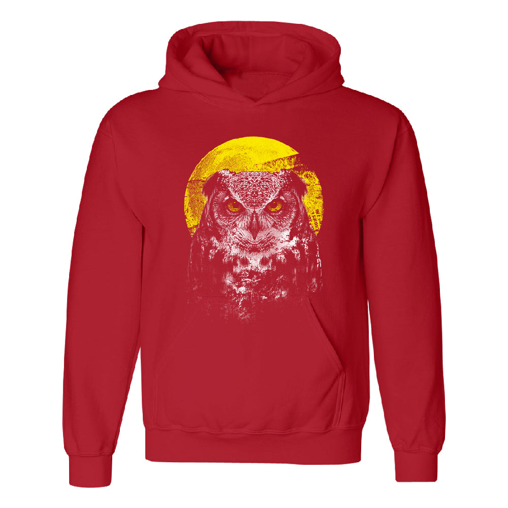 Night Warrior Owl Unisex Hoodie Full Moon Angry Owl Sweater 