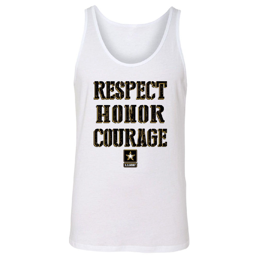 US Army Respect Honor Courage Men's Tank Top Strong Military USA Shirt 