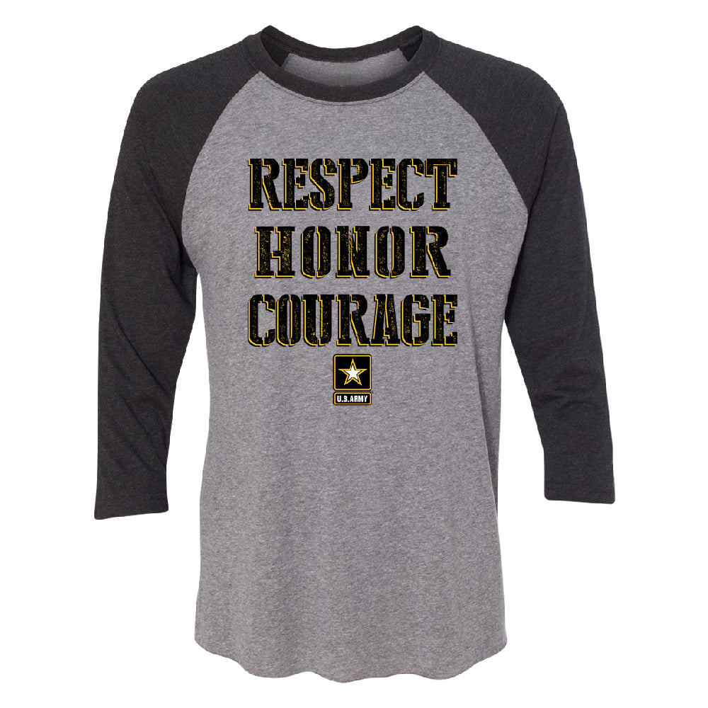 US Army Respect Honor Courage 3/4 Raglan Tee 