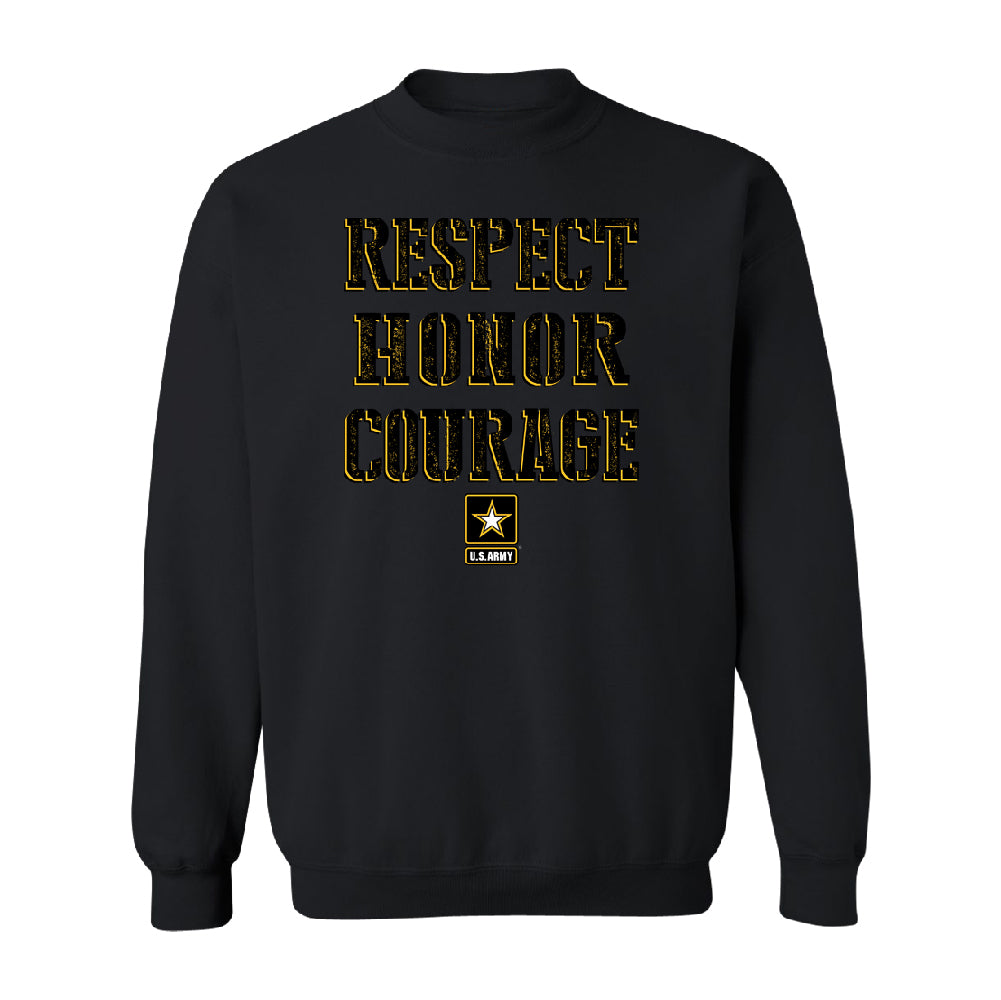 US Army Respect Honor Courage Unisex Crewneck Strong Military USA Sweater 