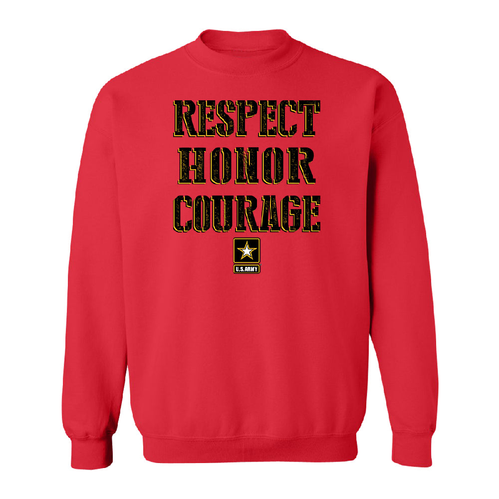 US Army Respect Honor Courage Unisex Crewneck Strong Military USA Sweater 