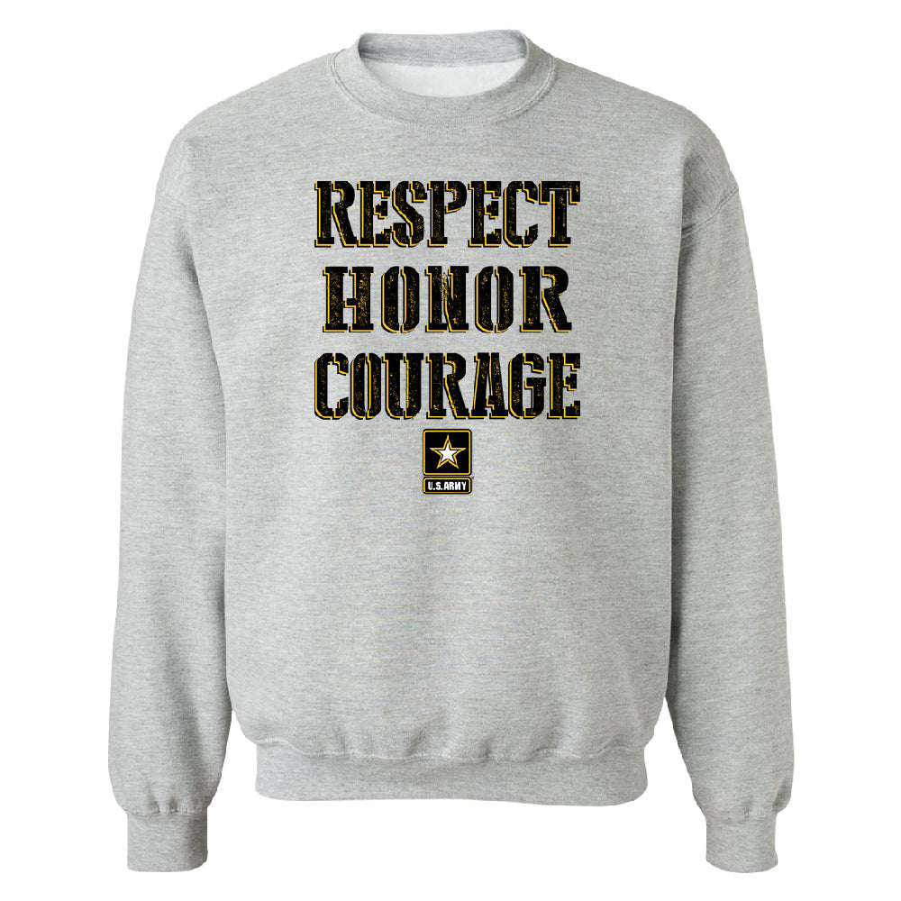 US Army Respect Honor Courage Unisex Crewneck Strong Military USA Sweater 