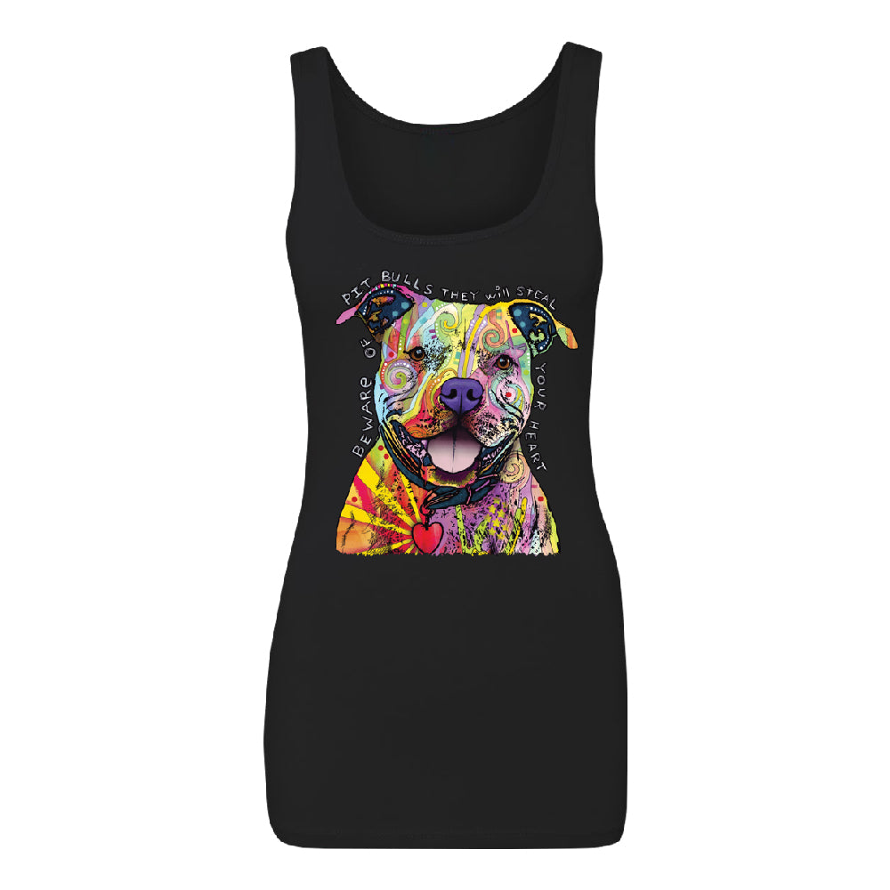 Oficial Dean Russo Women's Tank Top Colorful Lovely of Pit Bulls Shirt 