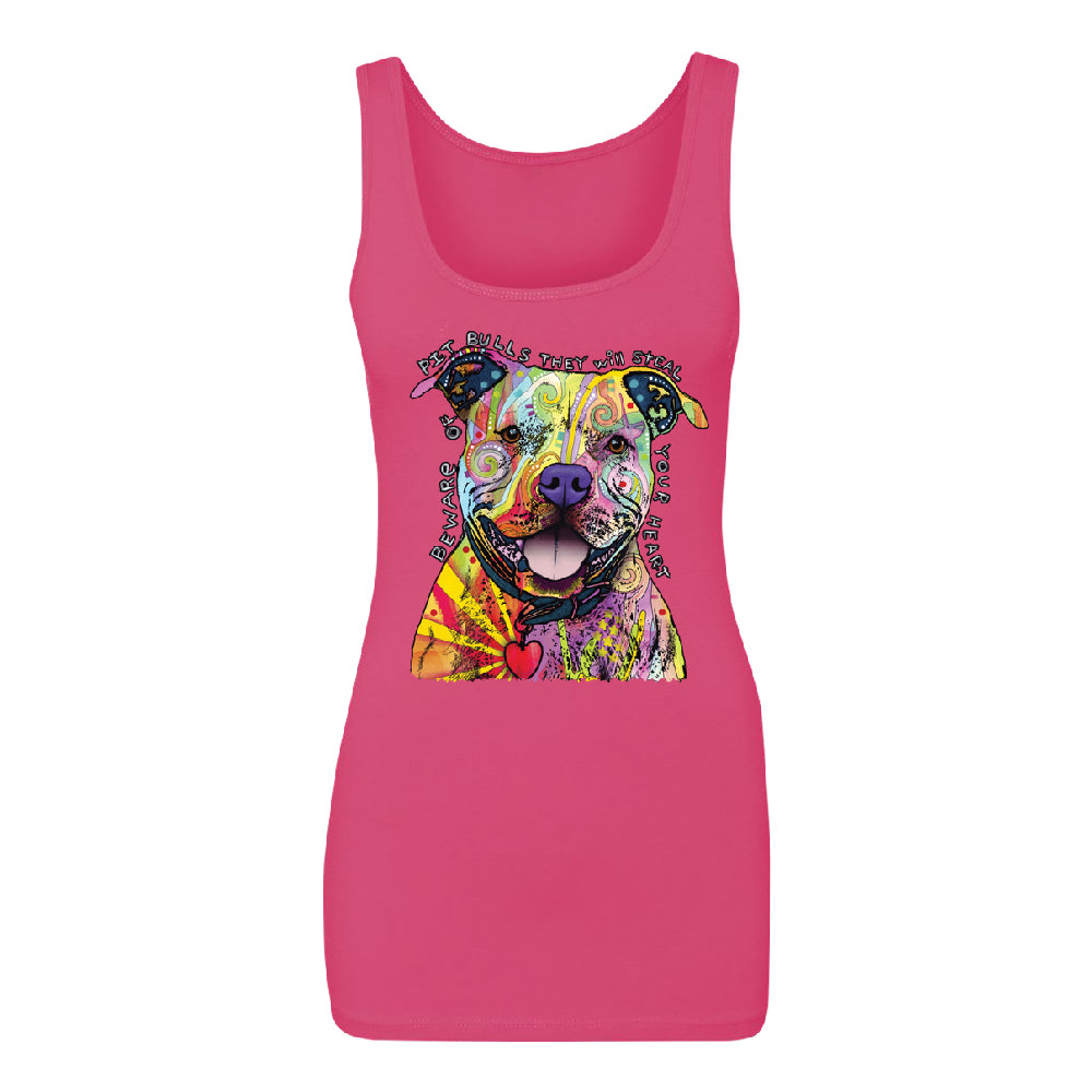 Oficial Dean Russo Women's Tank Top Colorful Lovely of Pit Bulls Shirt 
