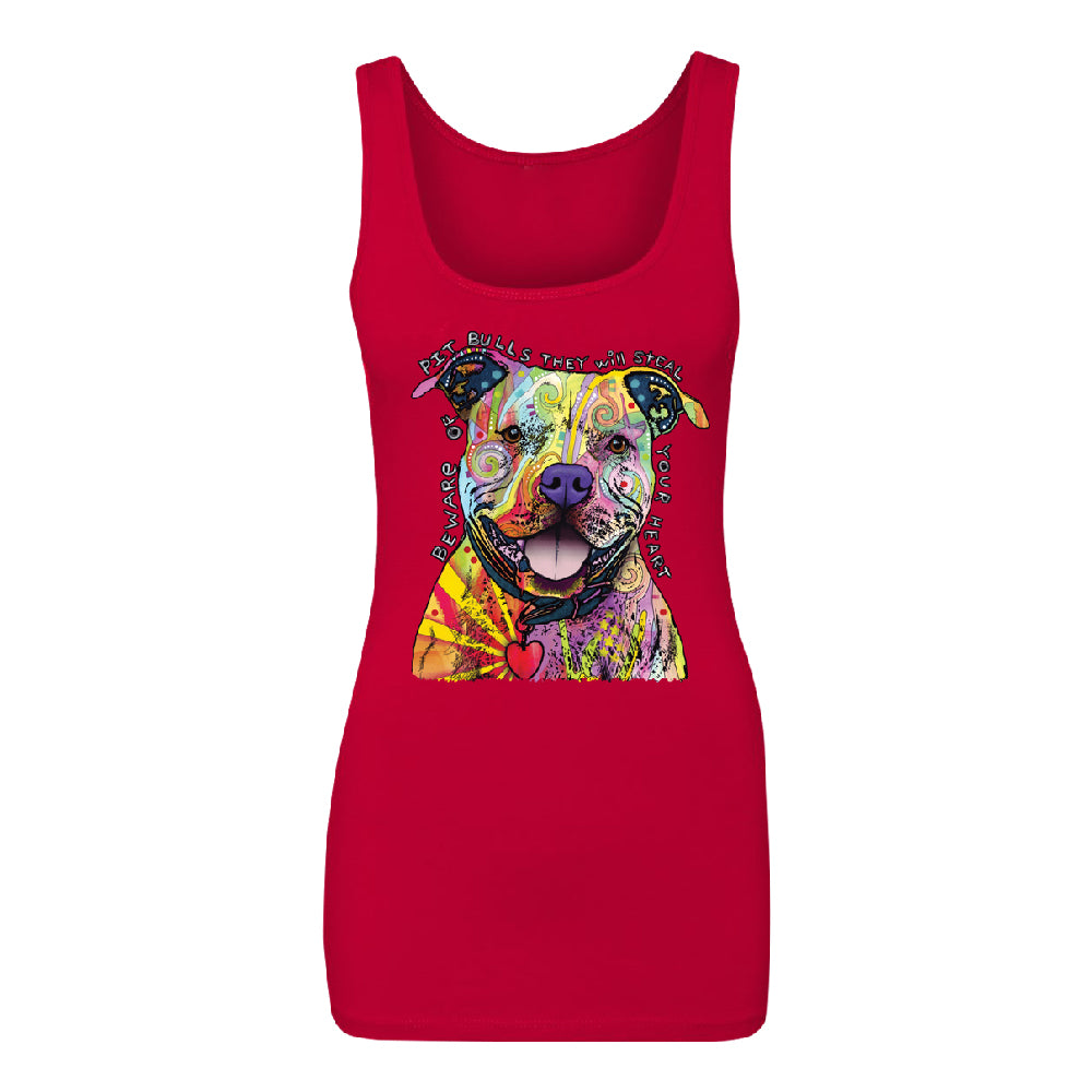 Oficial Dean Russo Women's Tank Top Colorful Lovely of Pit Bulls Shirt 