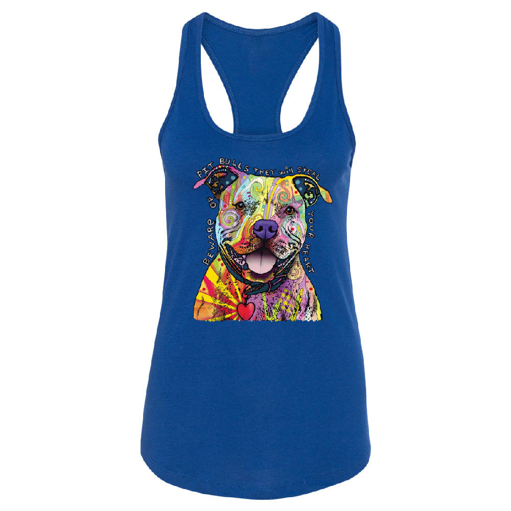 Oficial Dean Russo Women's Racerback Colorful Lovely of Pit Bulls Shirt 