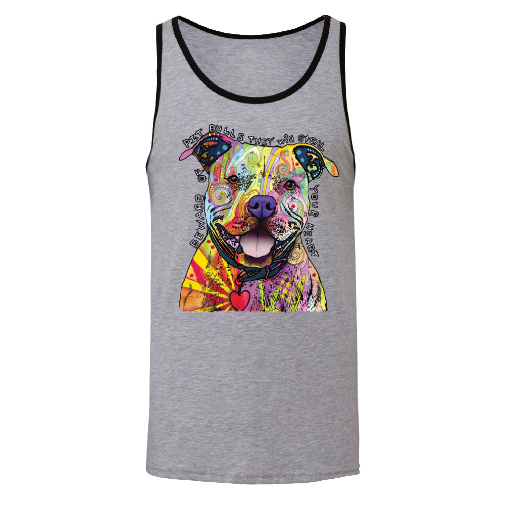 Oficial Dean Russo Men's Tank Top Colorful Lovely of Pit Bulls Shirt 