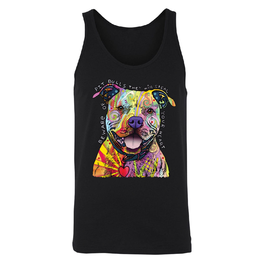 Oficial Dean Russo Men's Tank Top Colorful Lovely of Pit Bulls Shirt 