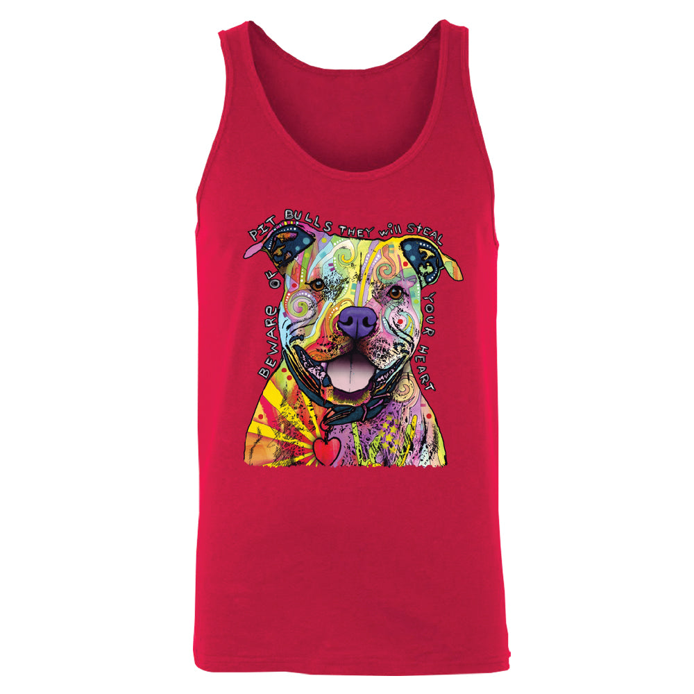 Oficial Dean Russo Men's Tank Top Colorful Lovely of Pit Bulls Shirt 
