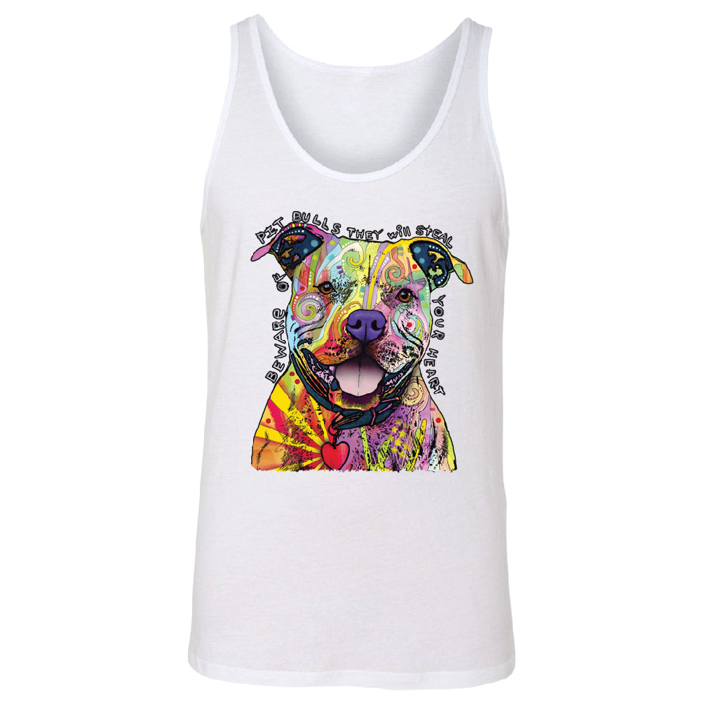 Oficial Dean Russo Men's Tank Top Colorful Lovely of Pit Bulls Shirt 