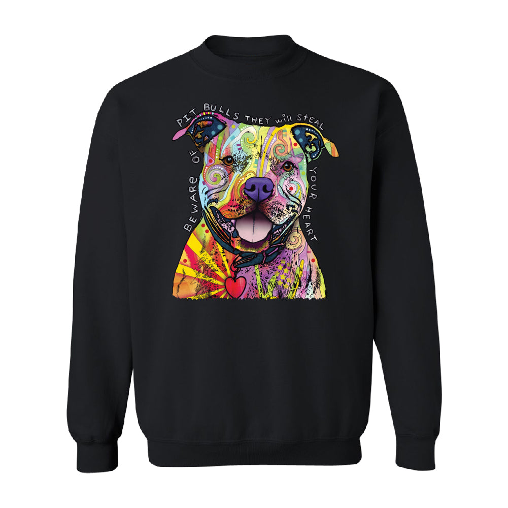 Oficial Dean Russo Unisex Crewneck Colorful Lovely of Pit Bulls Sweater 
