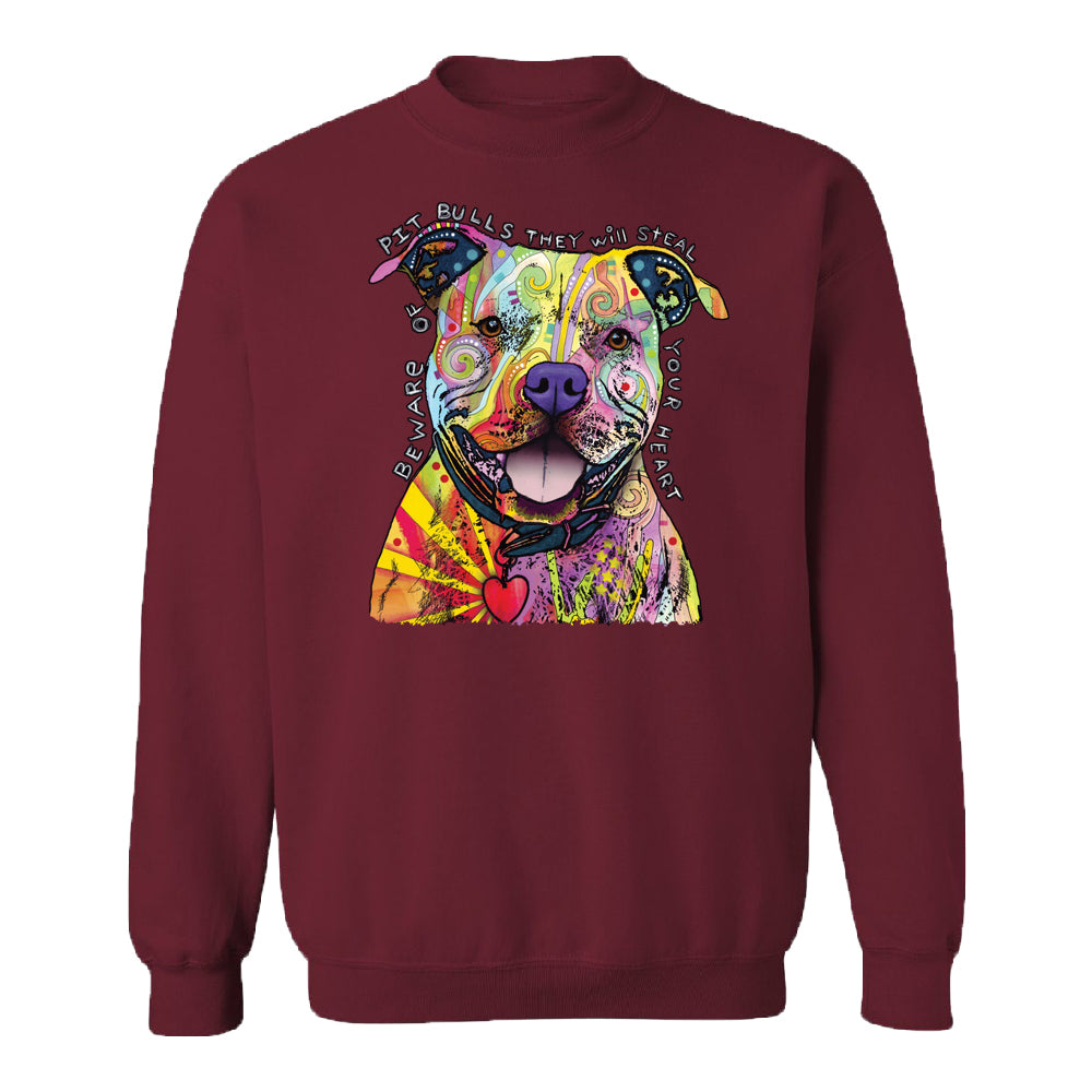 Oficial Dean Russo Unisex Crewneck Colorful Lovely of Pit Bulls Sweater 
