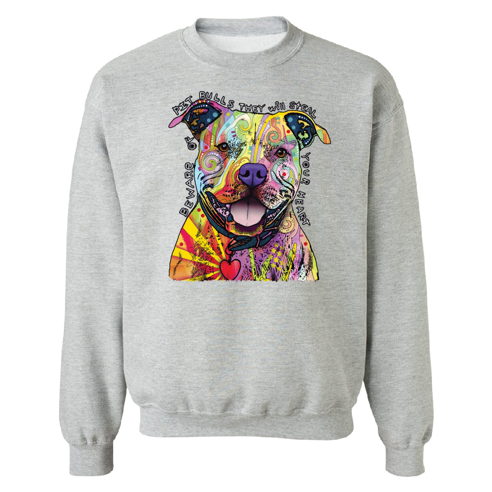 Oficial Dean Russo Unisex Crewneck Colorful Lovely of Pit Bulls Sweater 