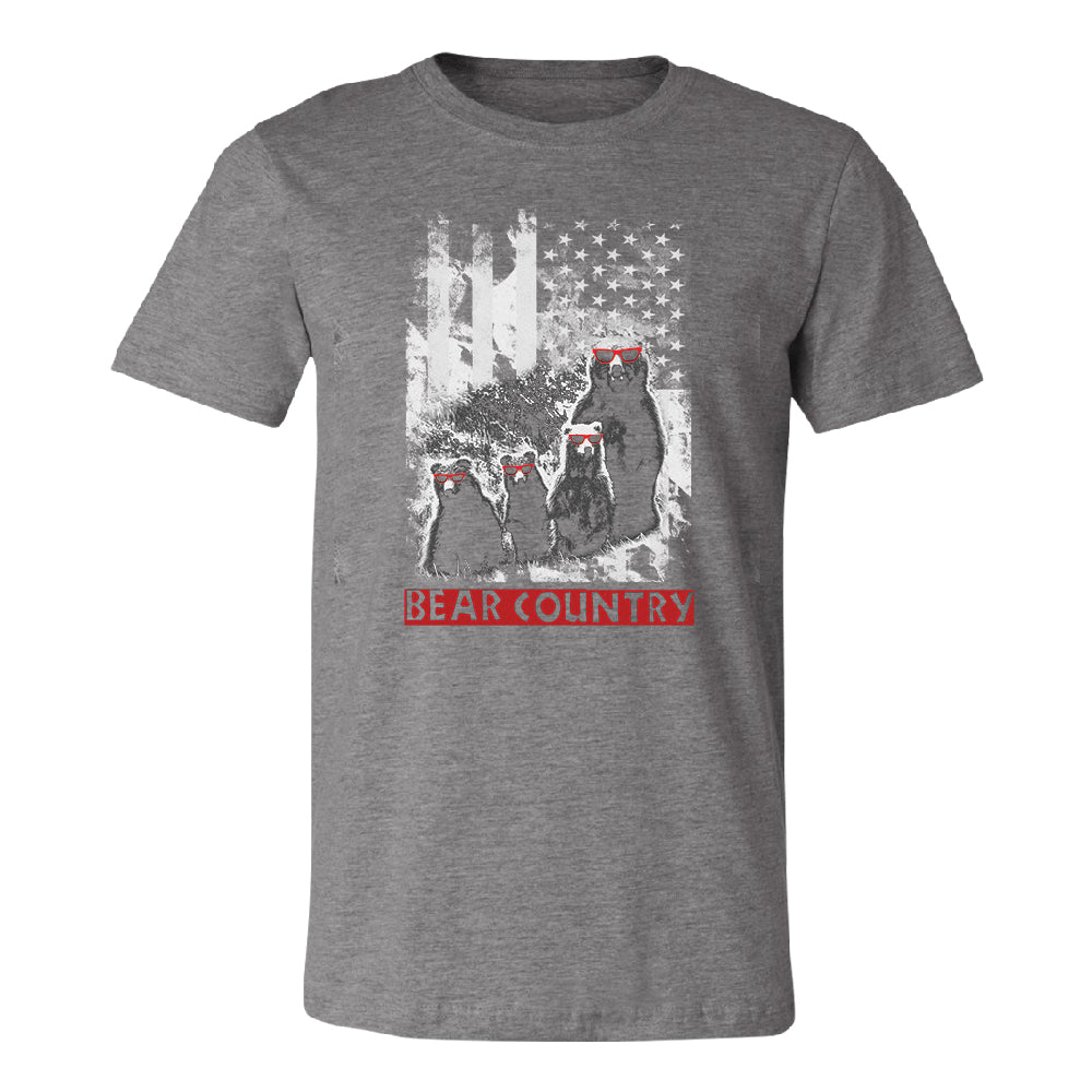 American Flag Bear Freedom Country Men's T-Shirt 