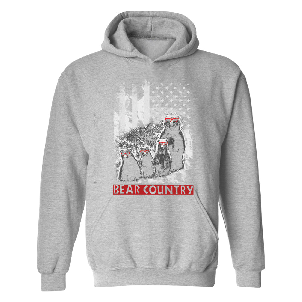 American Flag Bear Freedom Country Unisex Hoodie 4th of July Sweater 