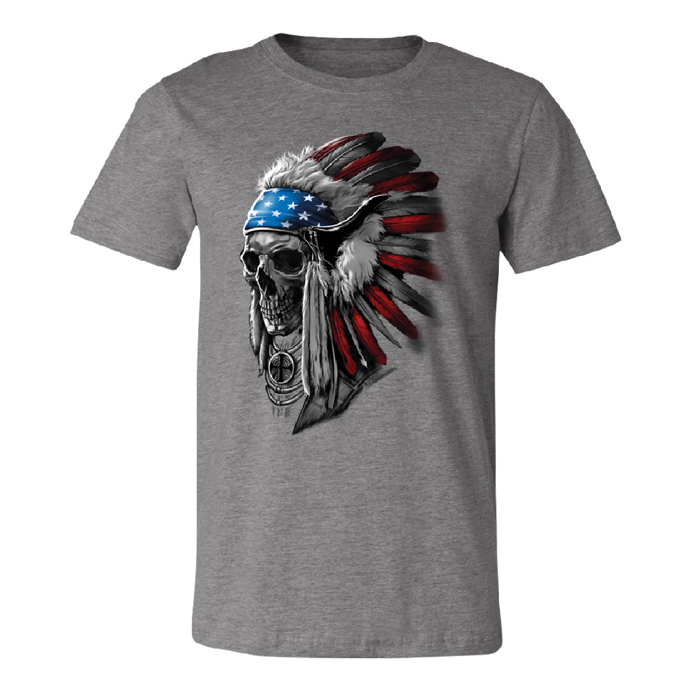 Patriotic Headdress Chief Skull Men's T-Shirt 