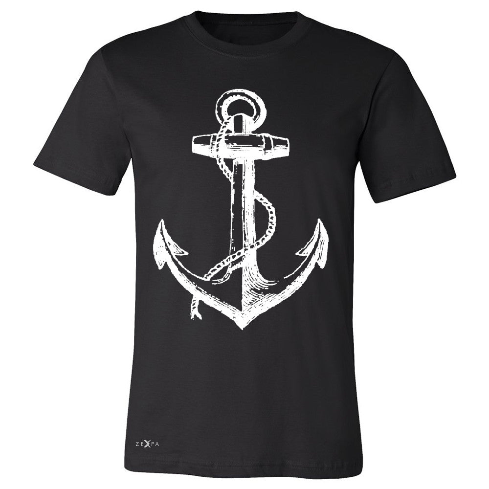 Anchor White Men's T-shirt Nautical Anchor Marine Fashion Tee - Zexpa Apparel Halloween Christmas Shirts