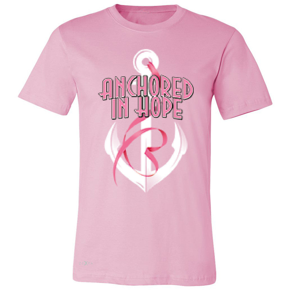 Anchored In Hope Pink RibbonÂ  Men's T-shirt Breat Cancer Awareness Tee - Zexpa Apparel Halloween Christmas Shirts