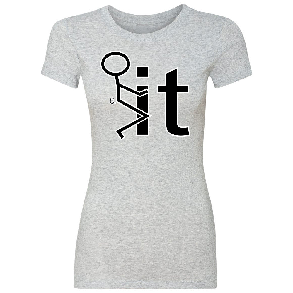 F*ck It Club Stick Man Women's T-shirt Funny Cool Expression Tee - Zexpa Apparel - 2