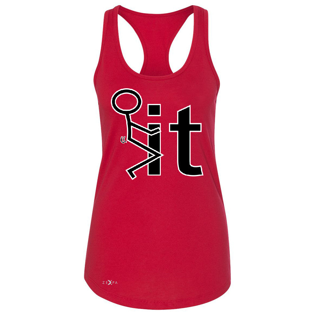 F*ck It Club Stick Man Women's Racerback Funny Cool Expression Sleeveless - Zexpa Apparel - 3