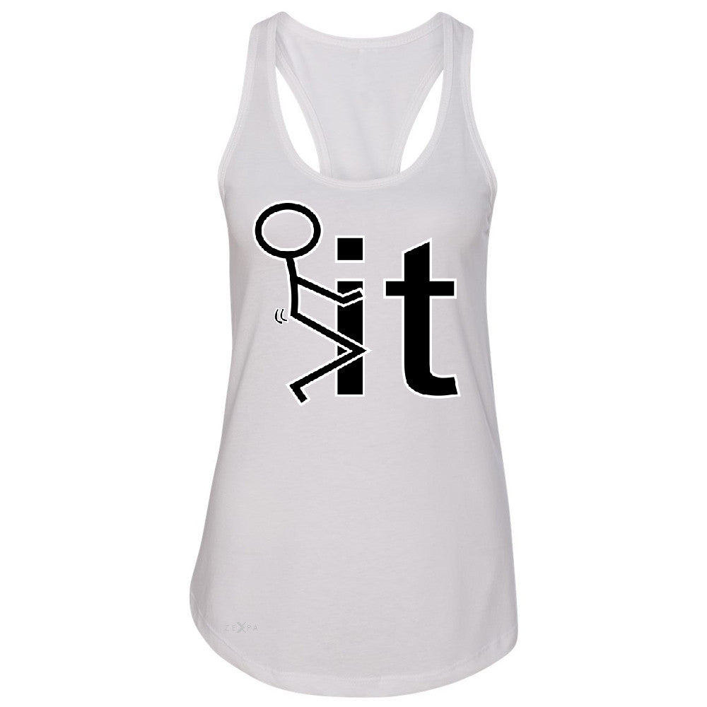 F*ck It Club Stick Man Women's Racerback Funny Cool Expression Sleeveless - Zexpa Apparel - 4