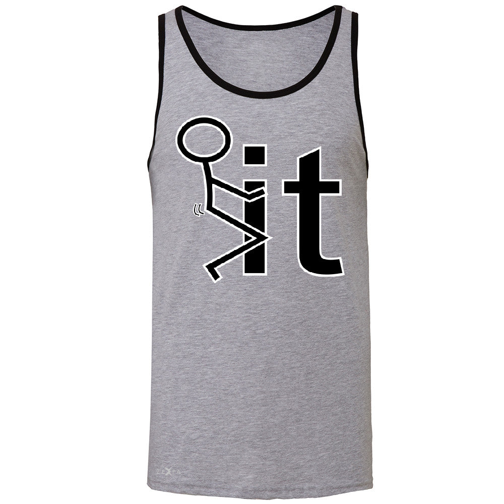 F*ck It Club Stick Man Men's Jersey Tank Funny Cool Expression Sleeveless - Zexpa Apparel - 2