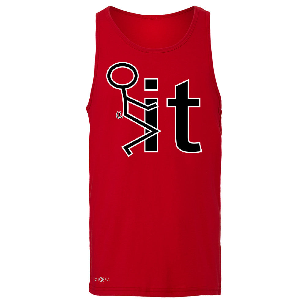 F*ck It Club Stick Man Men's Jersey Tank Funny Cool Expression Sleeveless - Zexpa Apparel - 4