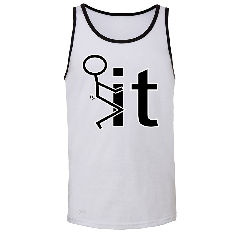 F*ck It Club Stick Man Men's Jersey Tank Funny Cool Expression Sleeveless - Zexpa Apparel - 5