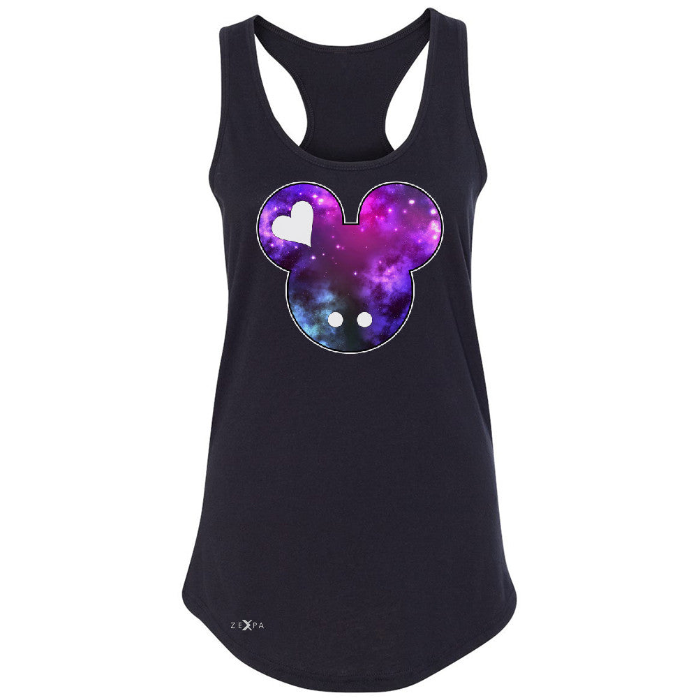 Galaxy Cartoon Head  Women's Racerback Couple Shirt Gift Sleeveless - Zexpa Apparel - 1