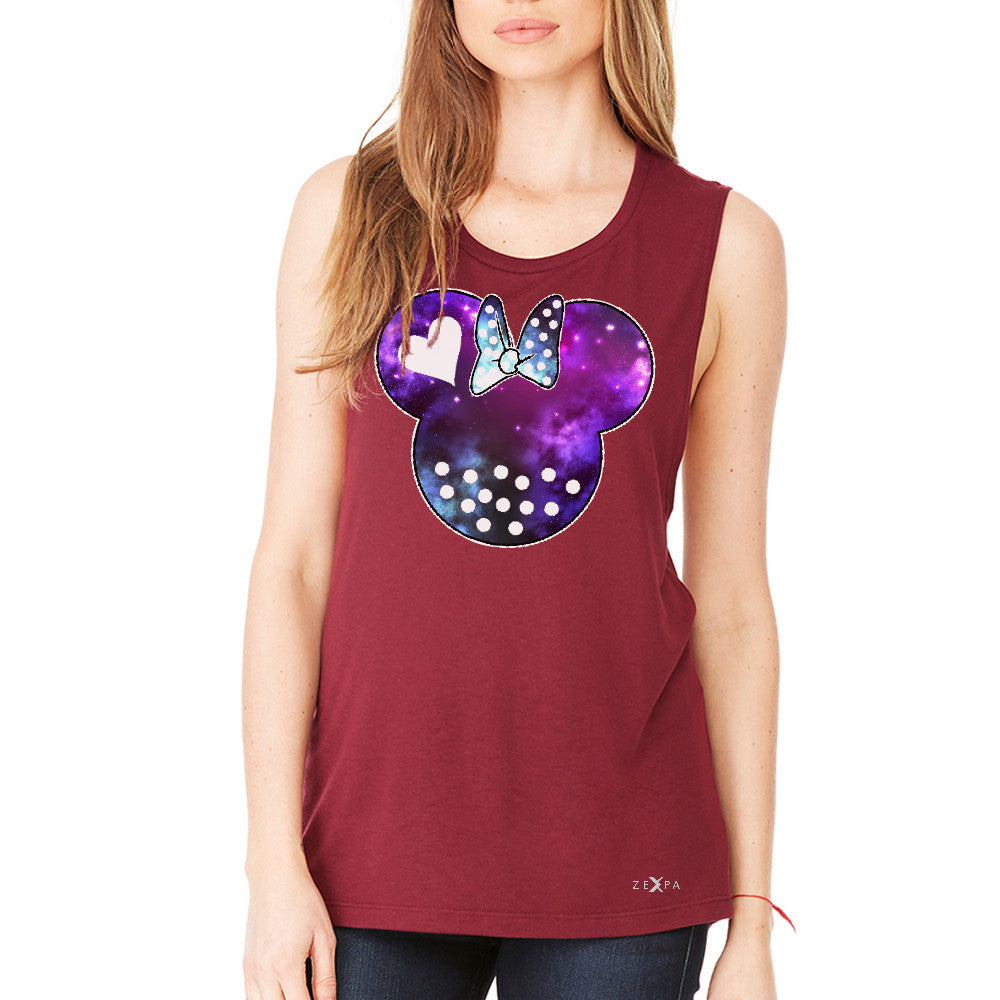 Galaxy Lady Cartoon Head  Women's Muscle Tee Couple Shirt Gift Tanks - Zexpa Apparel - 4