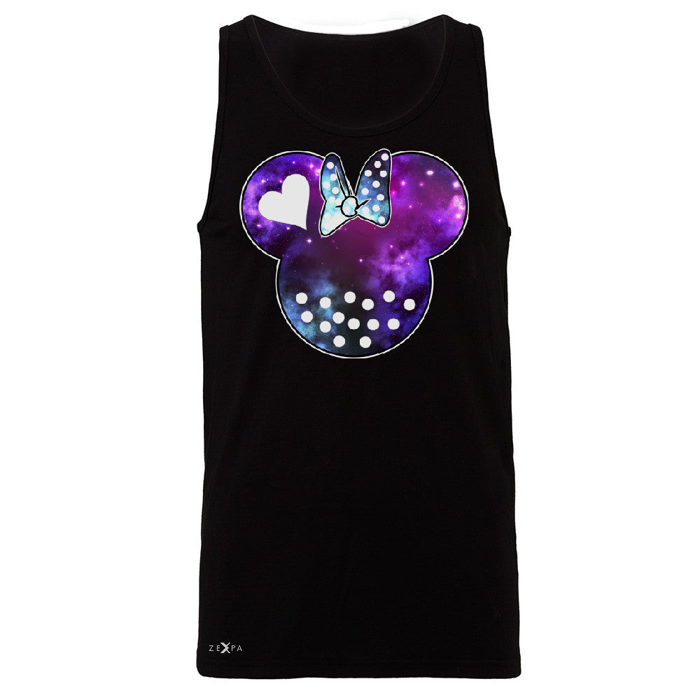Galaxy Lady Cartoon Head  Men's Jersey Tank Couple Shirt Gift Sleeveless - Zexpa Apparel - 1