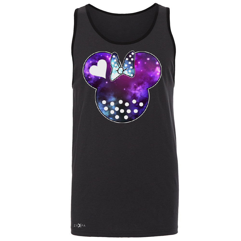 Galaxy Lady Cartoon Head  Men's Jersey Tank Couple Shirt Gift Sleeveless - Zexpa Apparel - 3