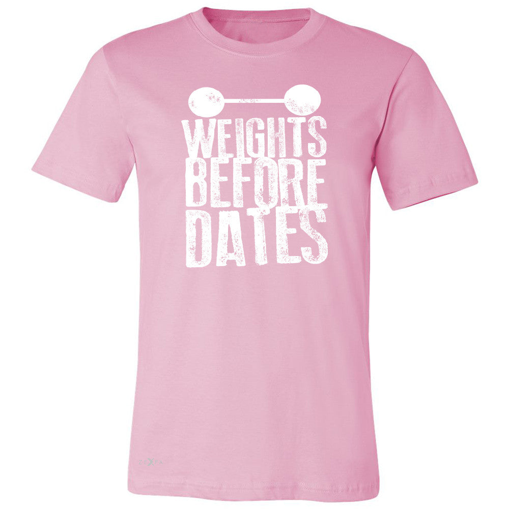 Weights Before Dates Men's T-shirt Cool Bodybuilding Gym Fitness Tee - Zexpa Apparel - 4