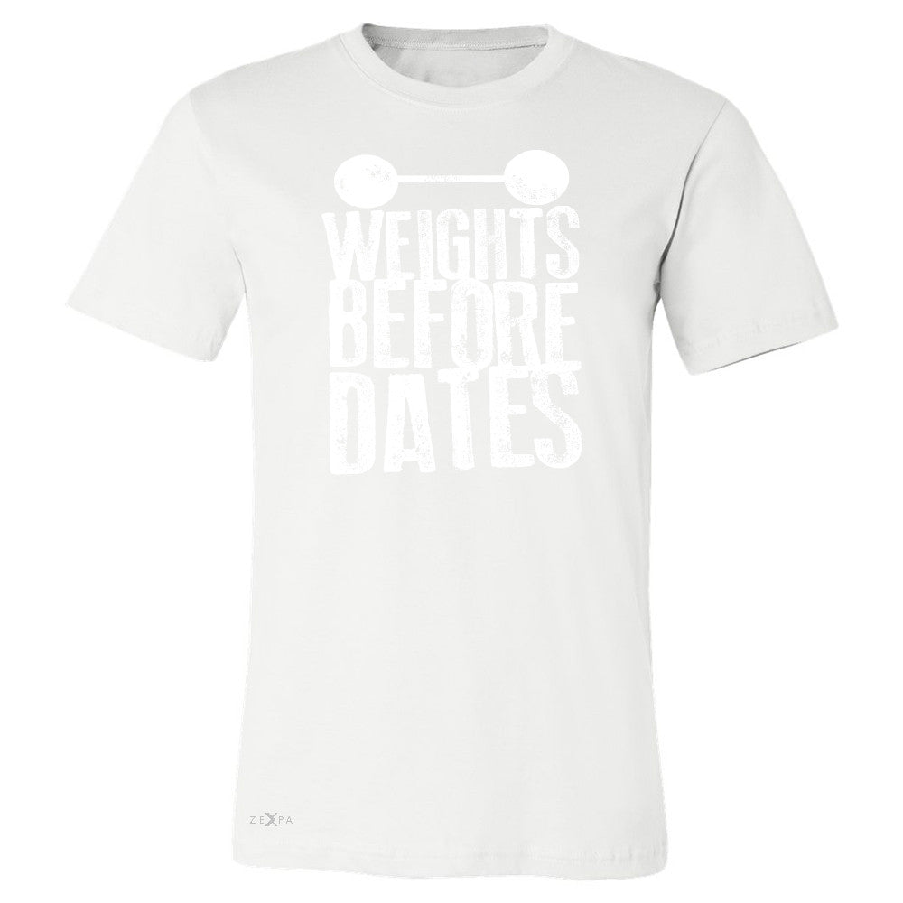 Weights Before Dates Men's T-shirt Cool Bodybuilding Gym Fitness Tee - Zexpa Apparel - 6