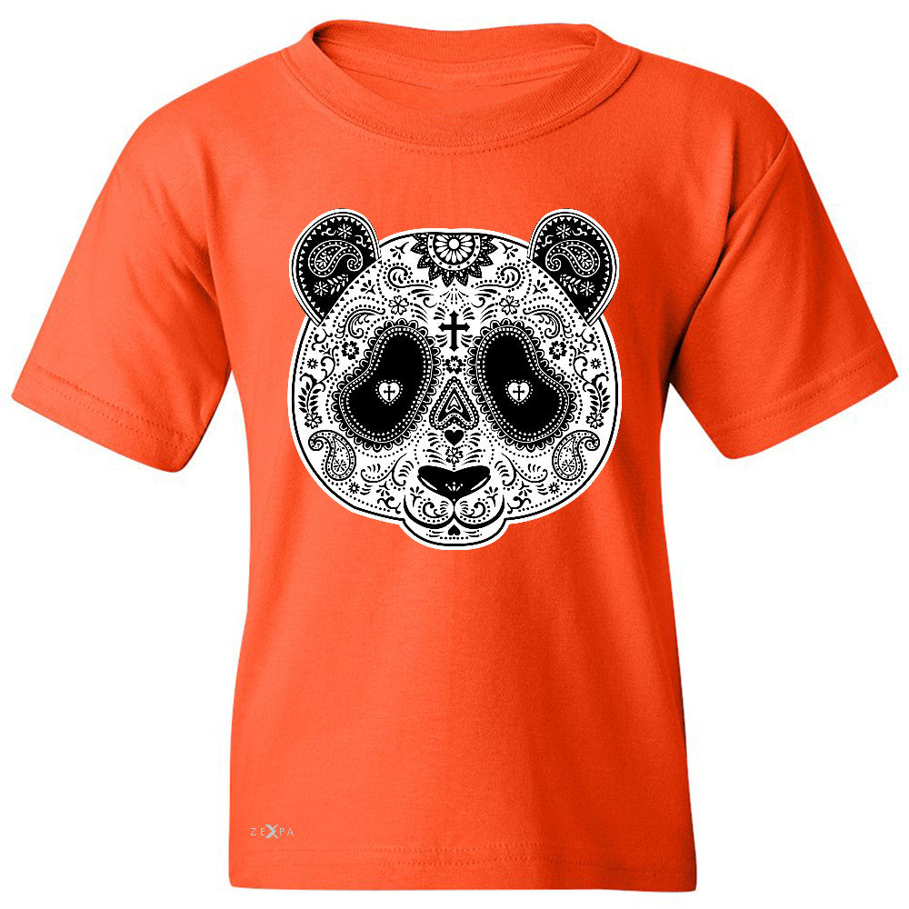 Sugar Skull Panda Youth T-shirt Day Of Dead Dia de Muertos Tee - Zexpa Apparel - 2