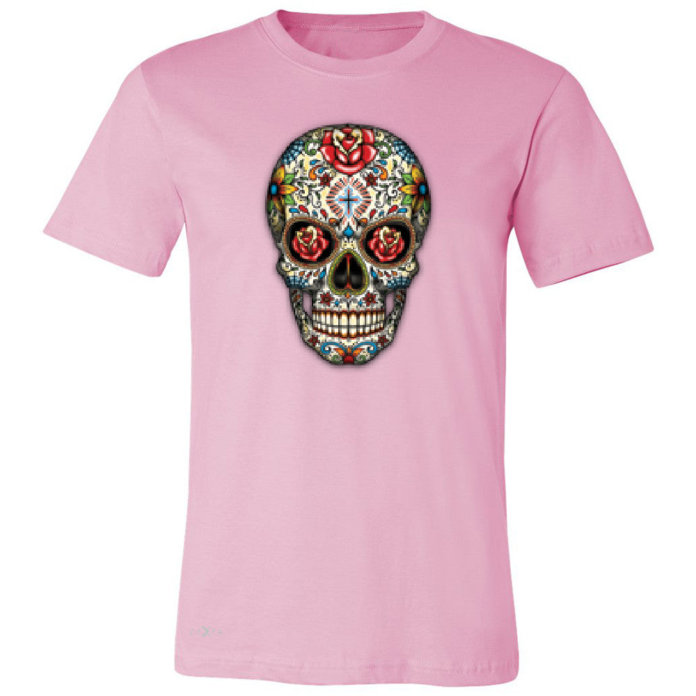 Sugar Skull Red Roses Men's T-shirt Day of Dead Dia de Muertos Tee - Zexpa Apparel - 4
