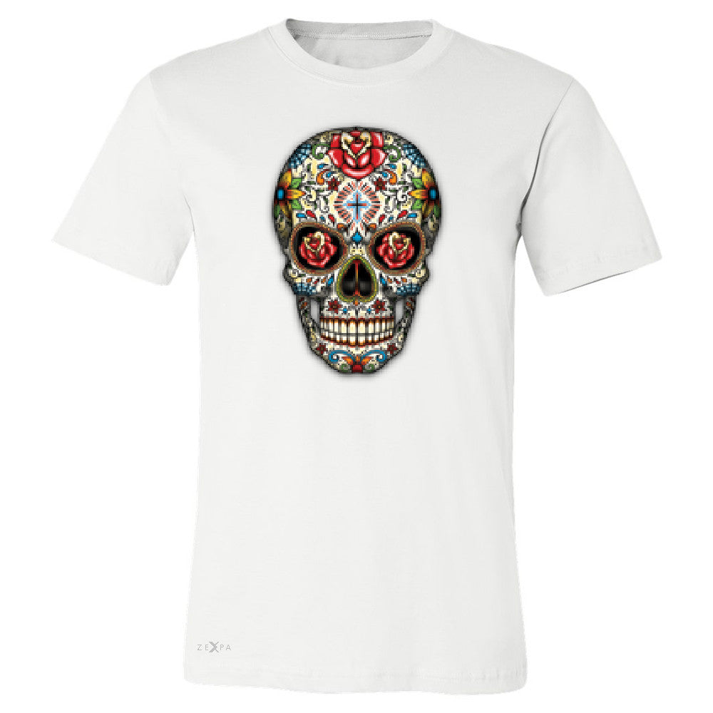 Sugar Skull Red Roses Men's T-shirt Day of Dead Dia de Muertos Tee - Zexpa Apparel - 6