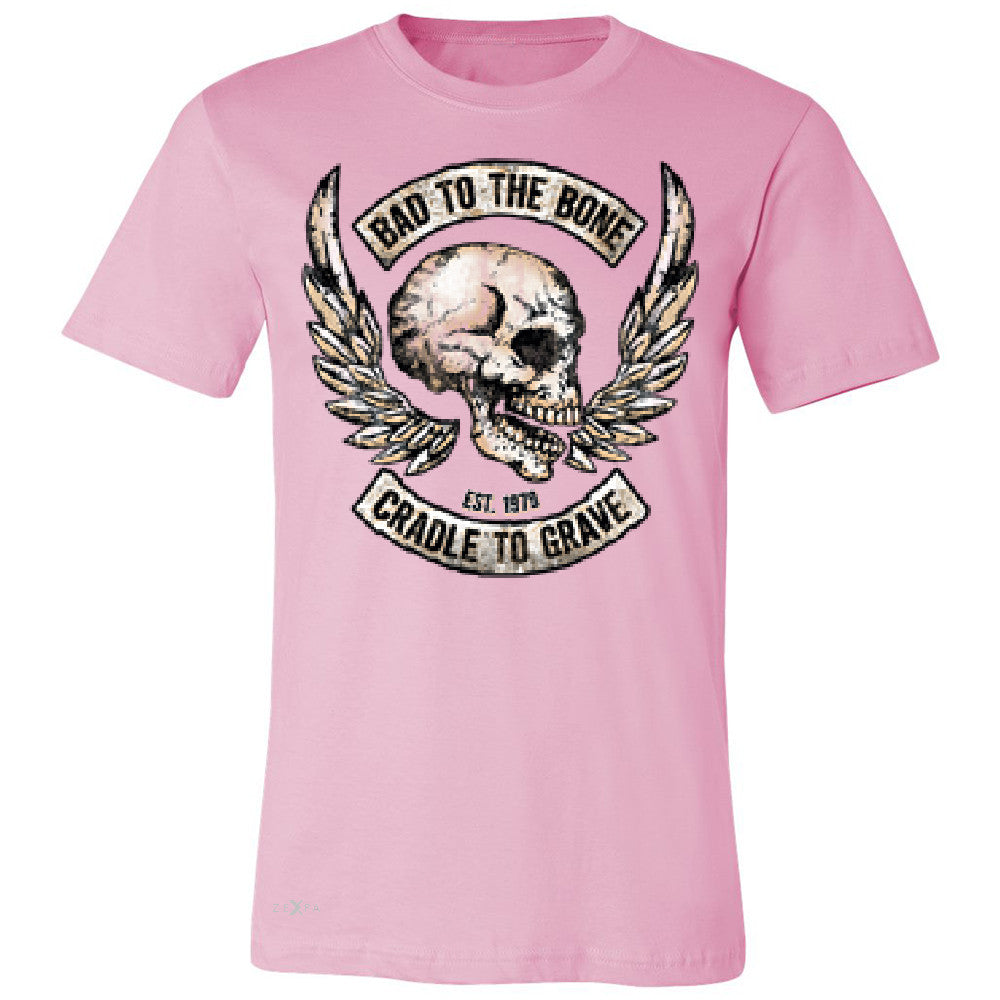 Bad To The Bone Cradle To Grave Men's T-shirt Biker Tee - Zexpa Apparel Halloween Christmas Shirts