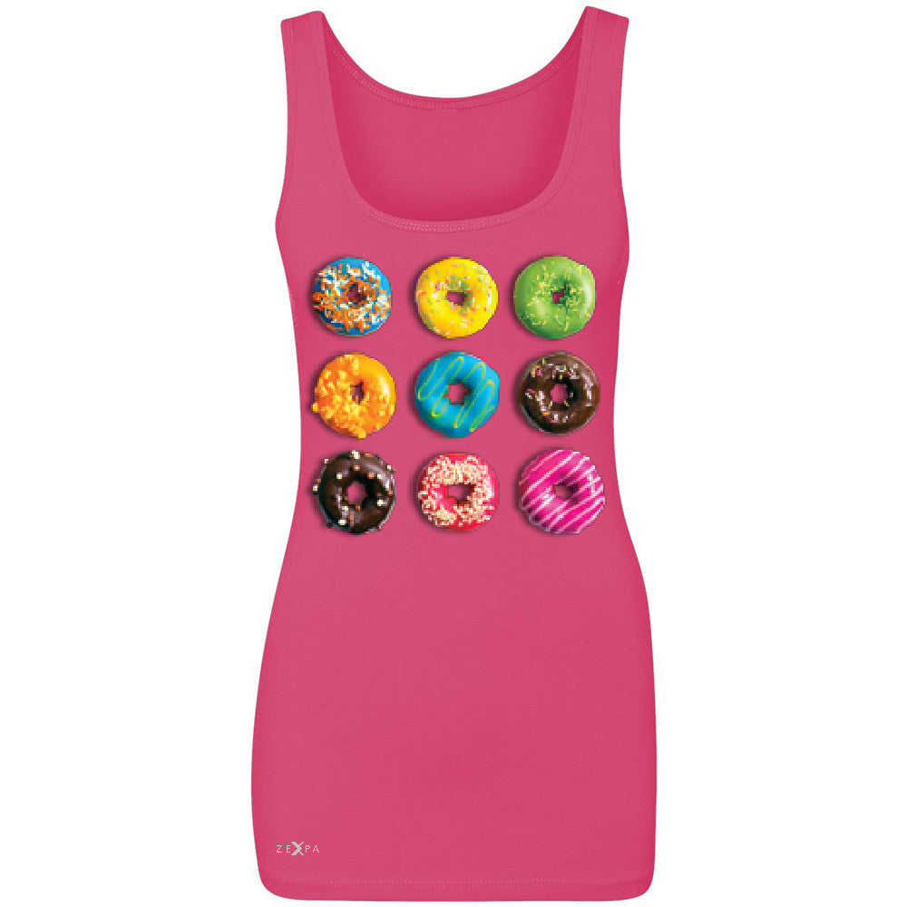 Donut Yummy Desert Women's Tank Top Funny Cool Sleeveless - Zexpa Apparel - 2